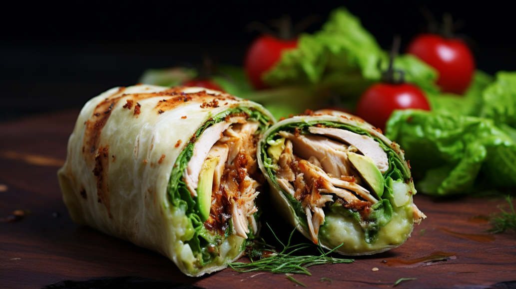 Wrap de Frango com Abacate Combinação Perfeita para Perder Peso 1 Wrap de Frango com Abacate Combinação Perfeita para Perder Peso