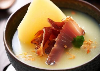 Sopa Fria de Melão com Presunto de Parma Crocante