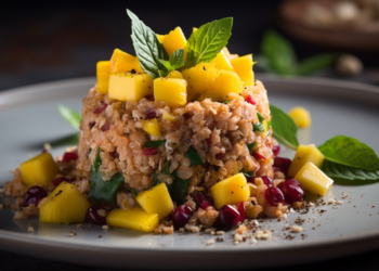 Tartare Tropical de Manga e Atum com Crocante de Quinoa | Receita Exclusiva