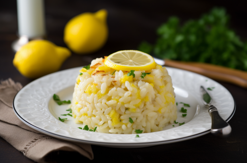 Risoto de Limão Siciliano e Manjericão