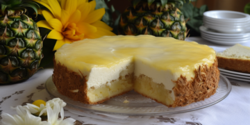 Torta Gelada de Abacaxi Fit: Refrescância e Sabor
